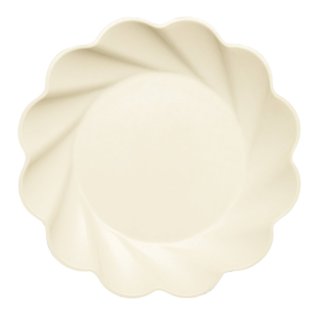 Bamboo Dinner Plates in Cream - 8 plates