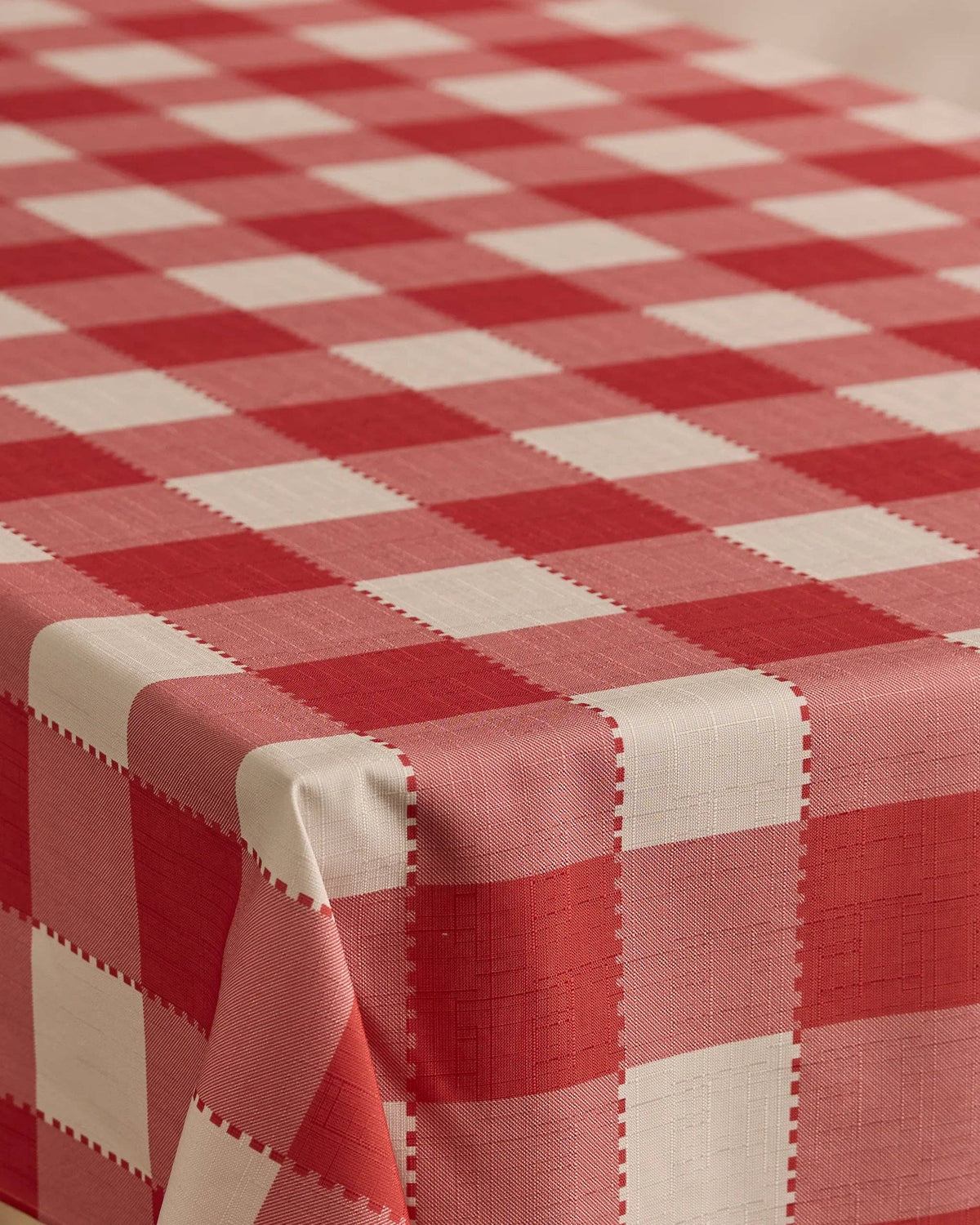 Ripe Tomato Gingham Tablecloth by Geometry
