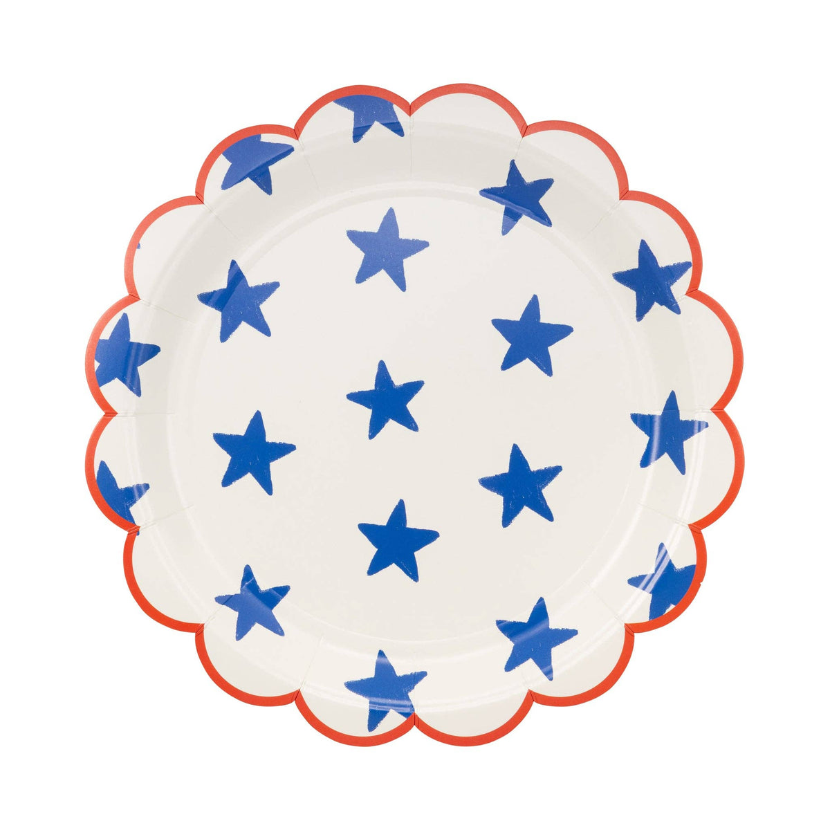 Blue Stars Paper Plate - 9" - The Preppy Bunny