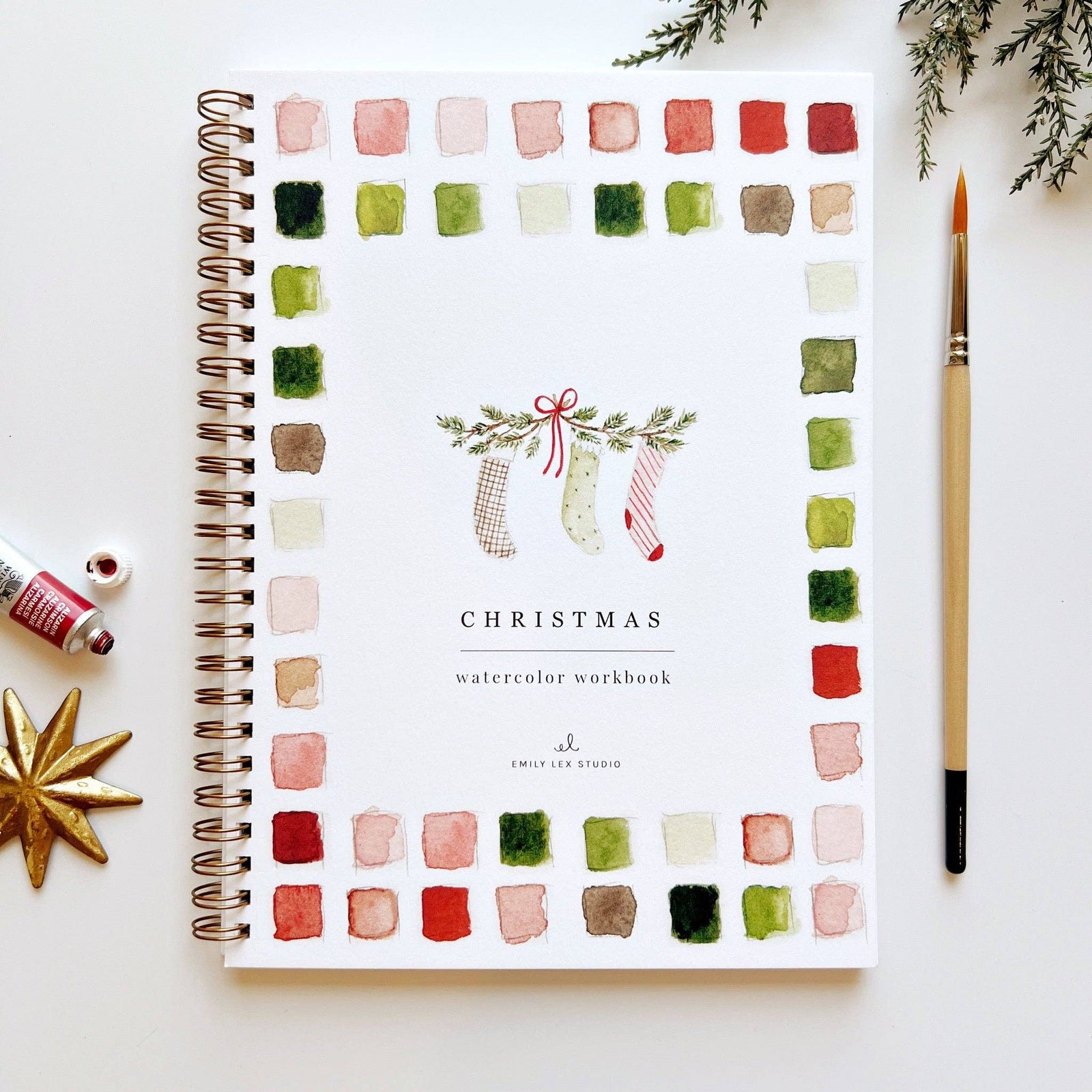 Christmas Watercolor Workbook - The Preppy Bunny