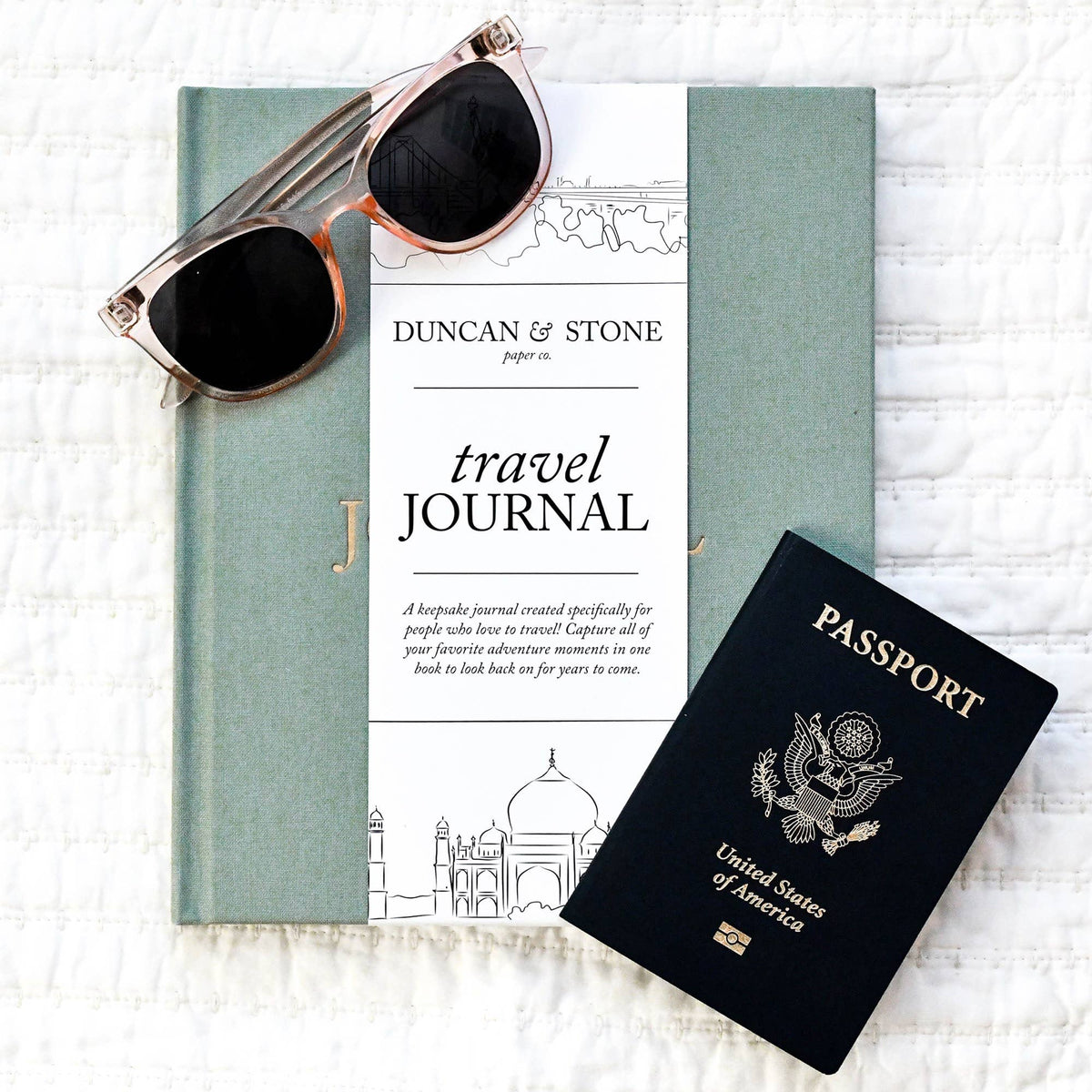 Travel Journal | Adventure Keepsake | Trip Adventure Book - The Preppy Bunny