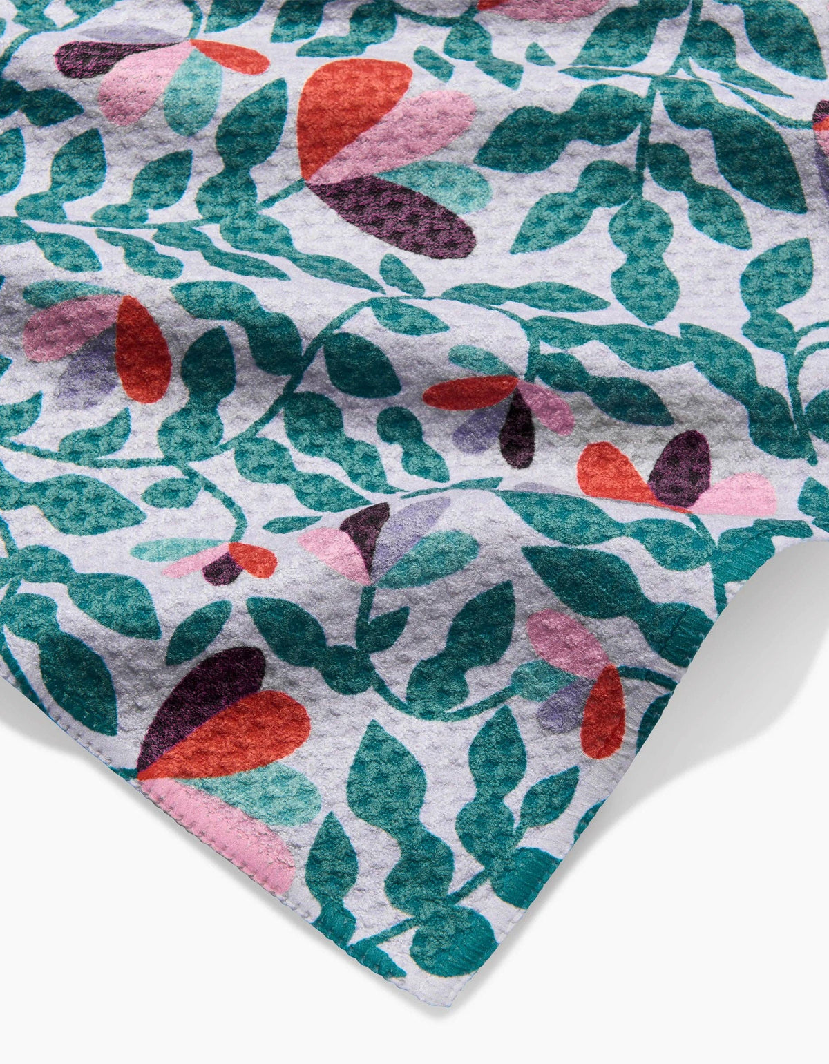 Spring Wavy Leaves Bar Towel by Geometry