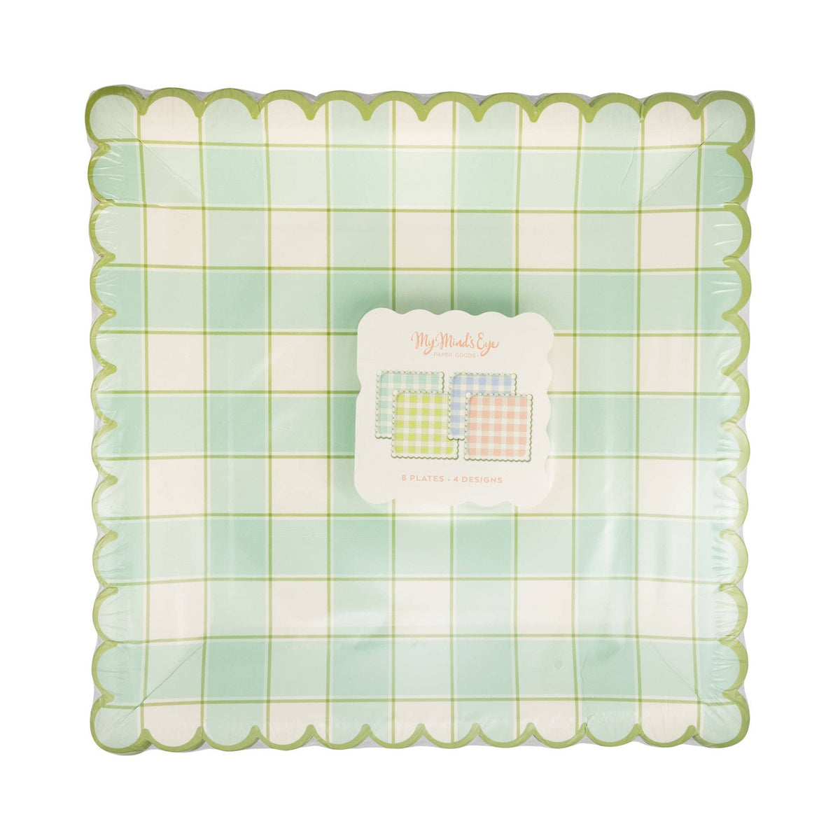 Plaid Paper Plate Set (8ct) - The Preppy Bunny