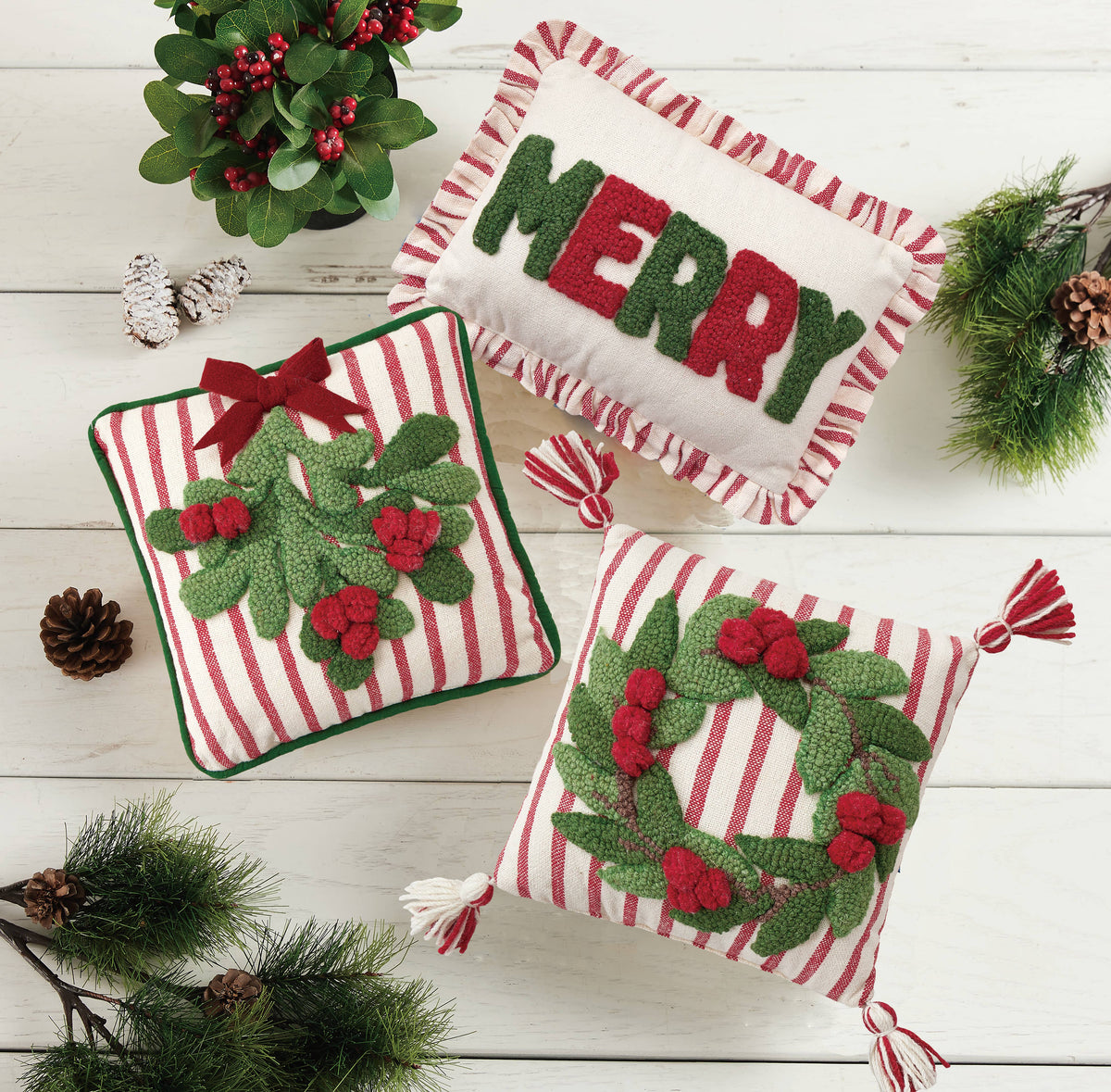 Merry Hook Pillow - The Preppy Bunny