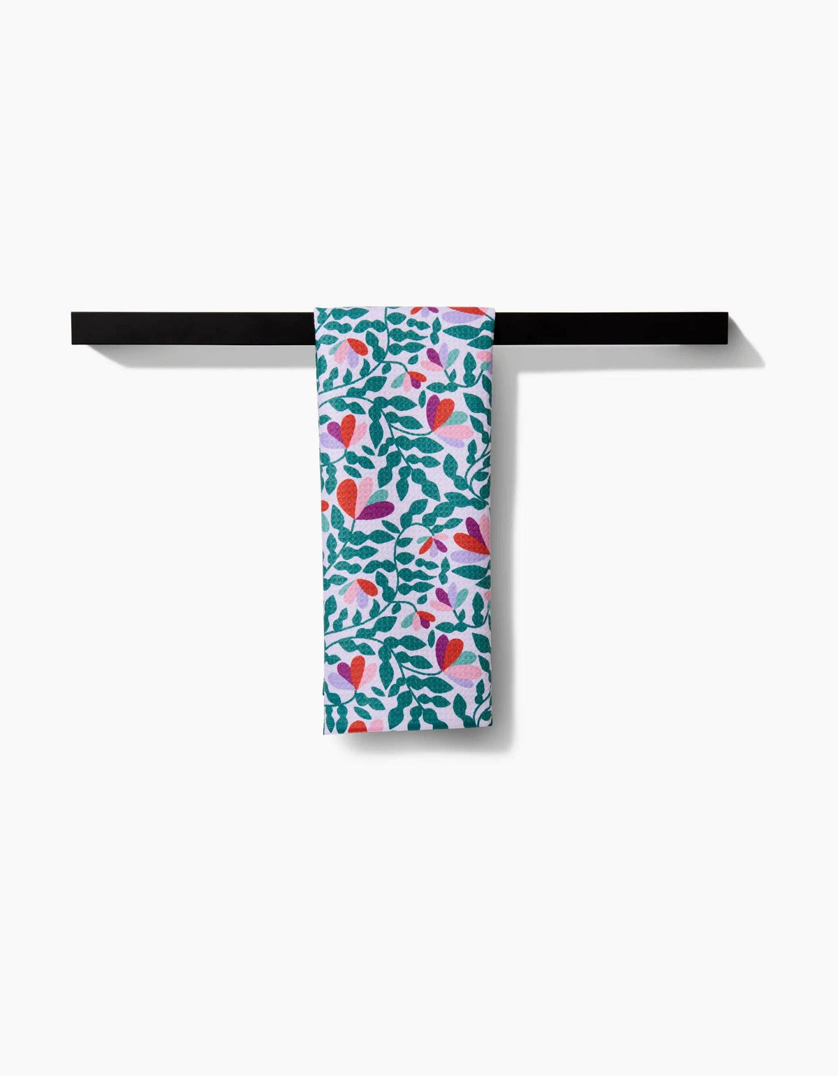 Spring Wavy Leaves Tea Towel by Geometry