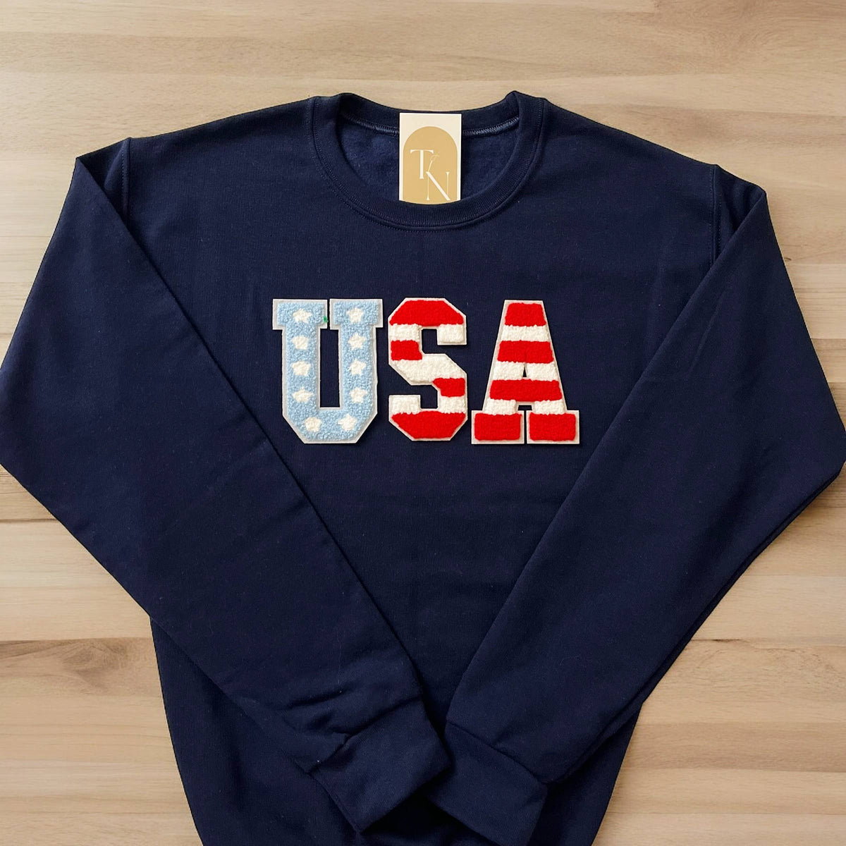 4th Of July USA Crewneck Sweatshirt - Navy - The Preppy Bunny