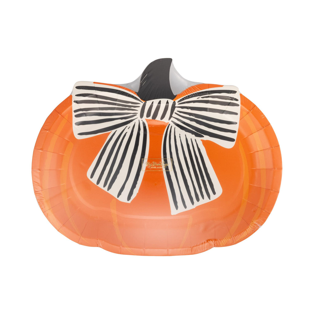 Bow Pumpkin Paper Plates