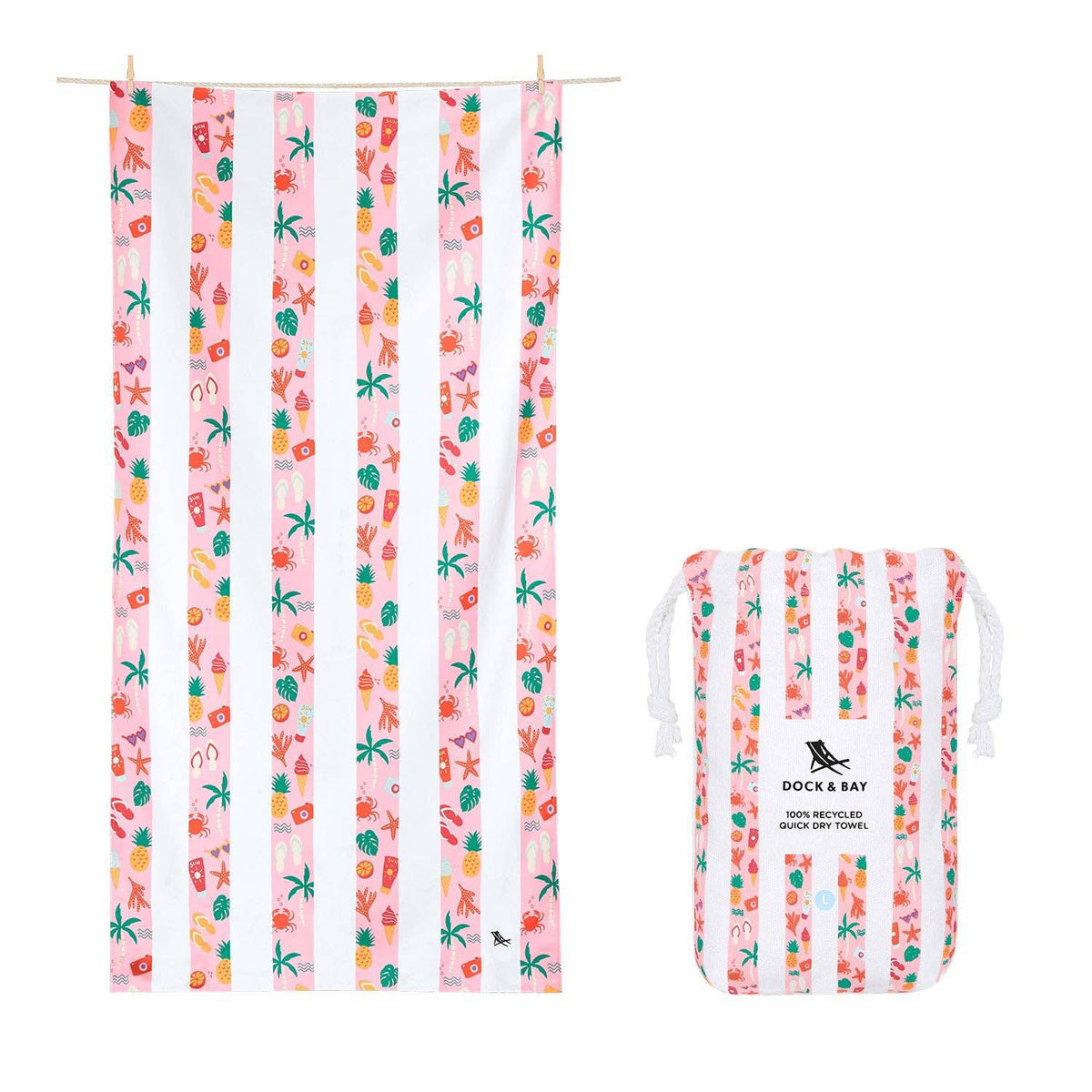 Vacay Vibes Kids Dock &amp; Bay Quick Dry Towel - 2 sizes - The Preppy Bunny