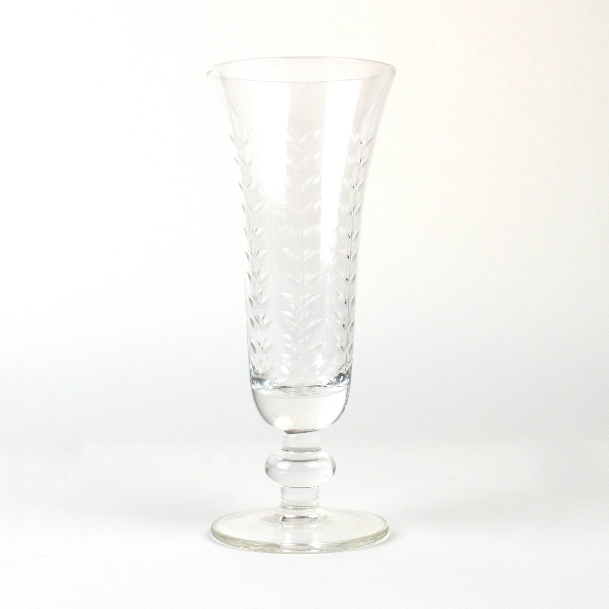 Clear Etched Champagne Glass - The Preppy Bunny