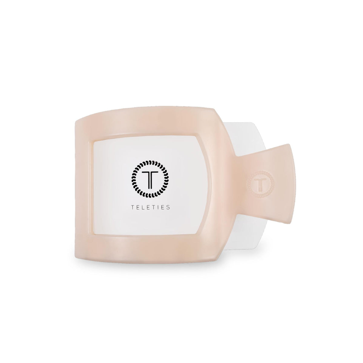 Square Flat Hair Clip | Small | Almond Beige
