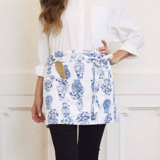 Ginger Jar Rose Reversible Garden Apron - The Preppy Bunny