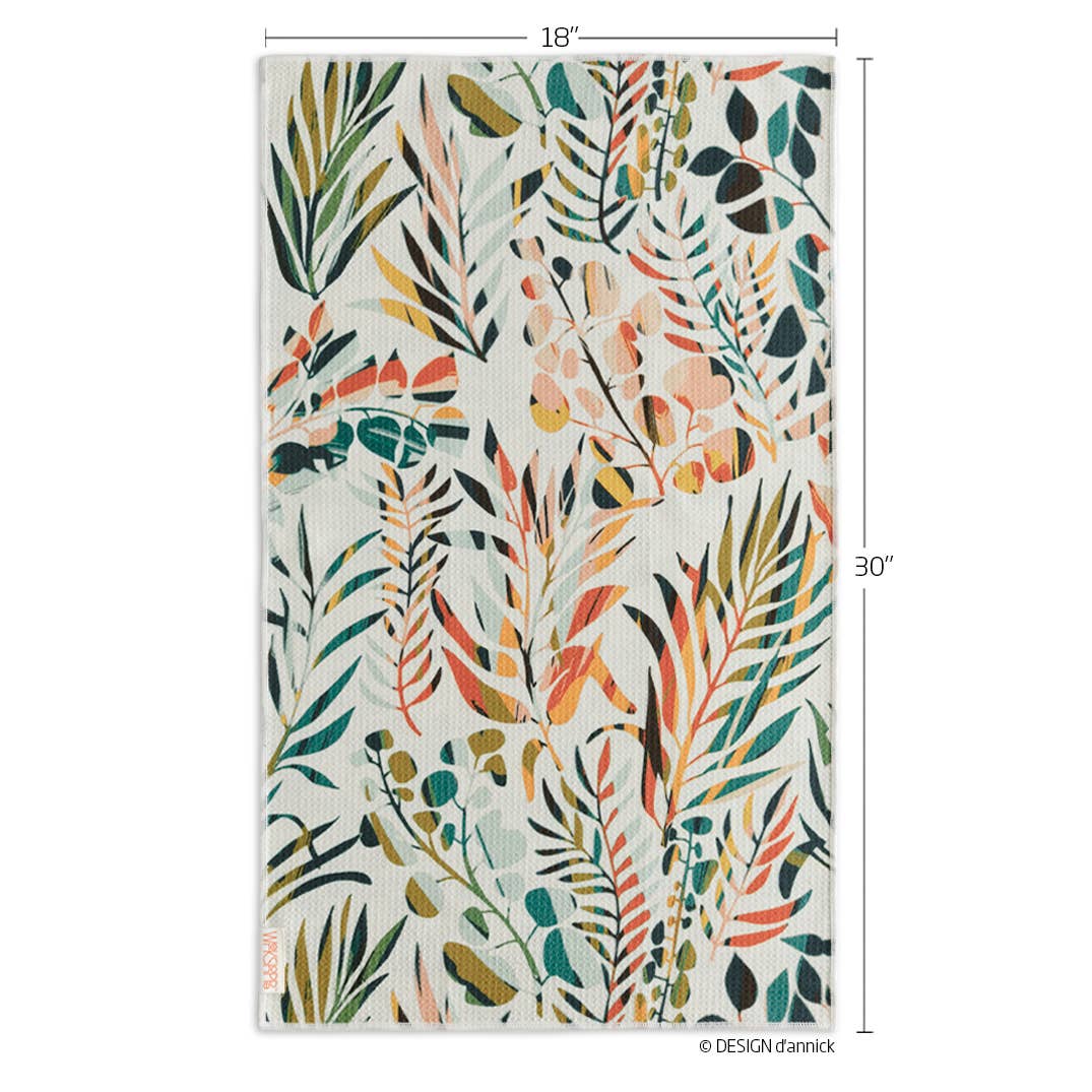 Colorful Leaves | Microfiber Kitchen Dish Towel - The Preppy Bunny