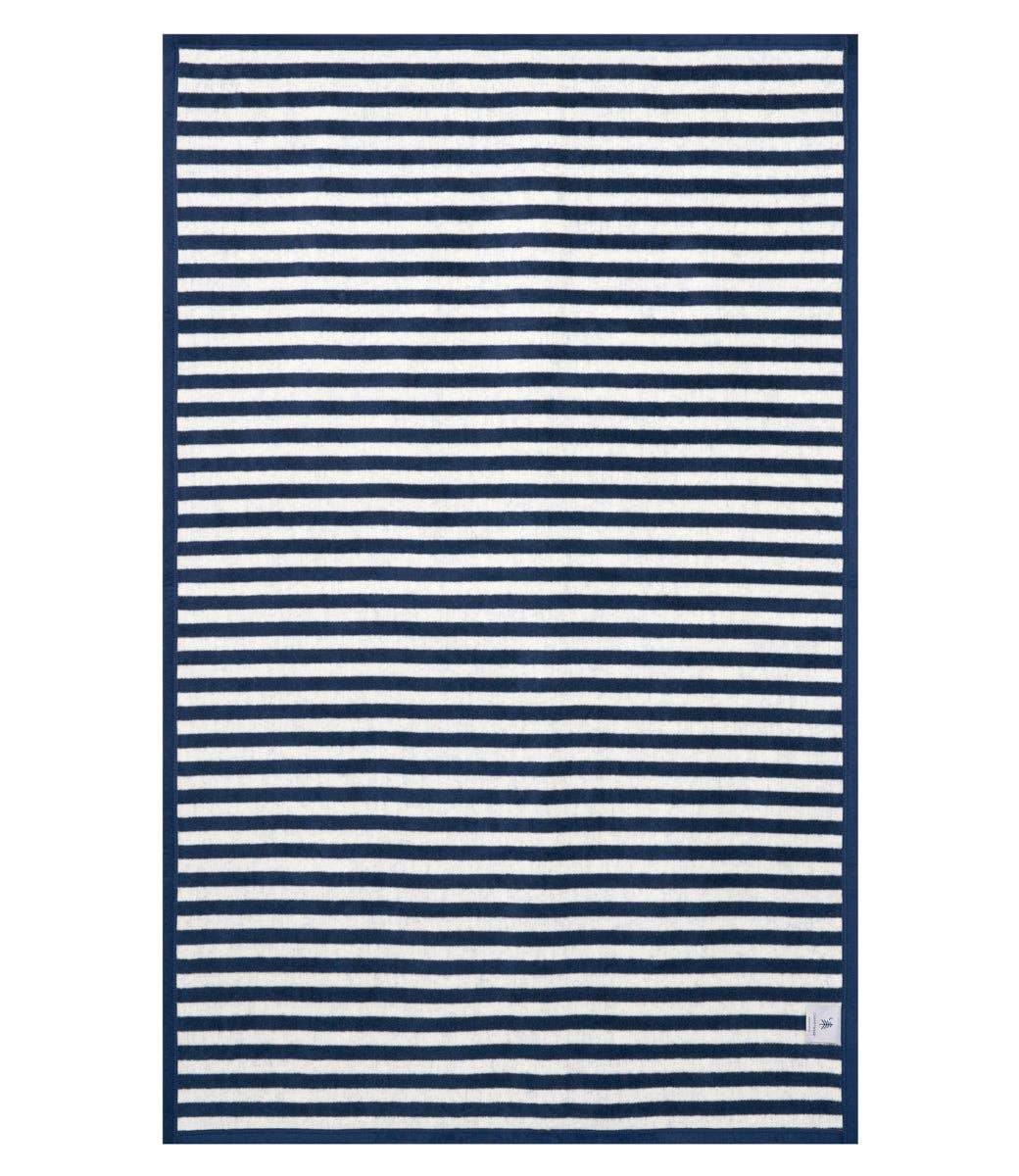 Sideline Stripe Navy Midi Blanket by ChappyWrap