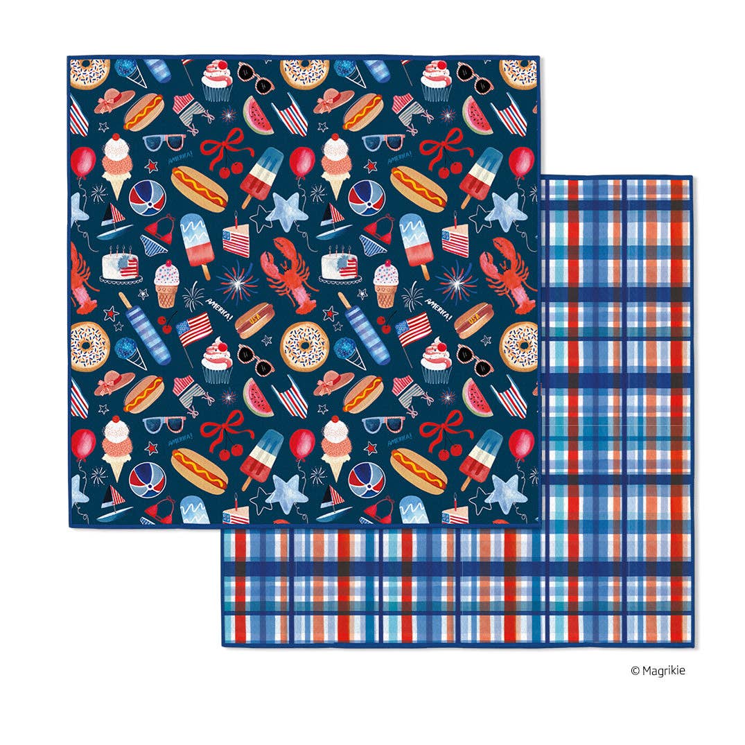 Summer Favorites Microfiber Dishcloths, Americana Decor - The Preppy Bunny