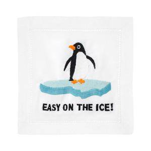 Easy On The Ice Cocktail Napkins by August Morgan - The Preppy Bunny