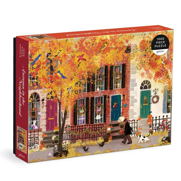 Autumn in the Neighborhood 1000 Piece Puzzle - The Preppy Bunny