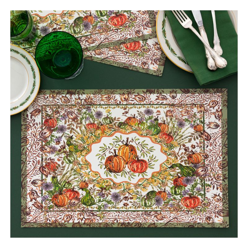 Pumpkin Vine Paper Placemats