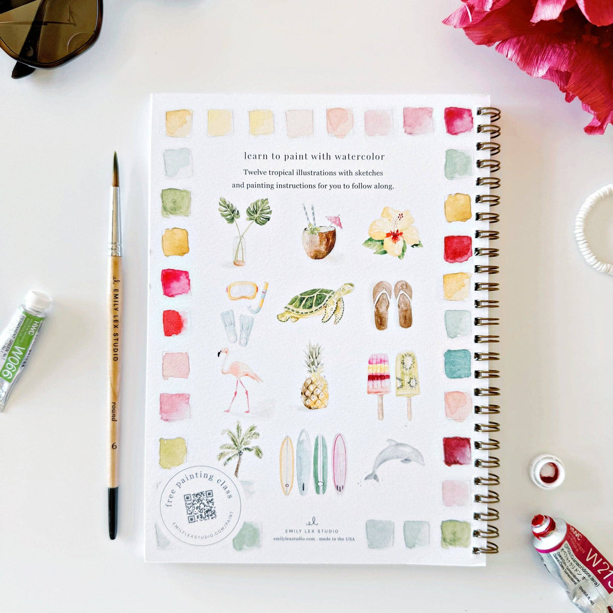 Tropical Watercolor Workbook - The Preppy Bunny