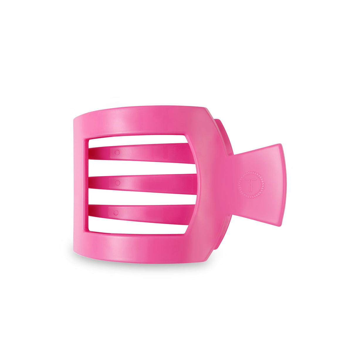 Paradise Pink Medium Flat Square Hair Clip - The Preppy Bunny