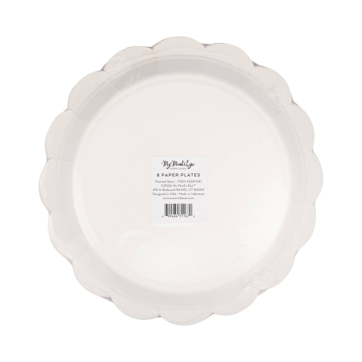 Blue Stars Paper Plate - 9" - The Preppy Bunny