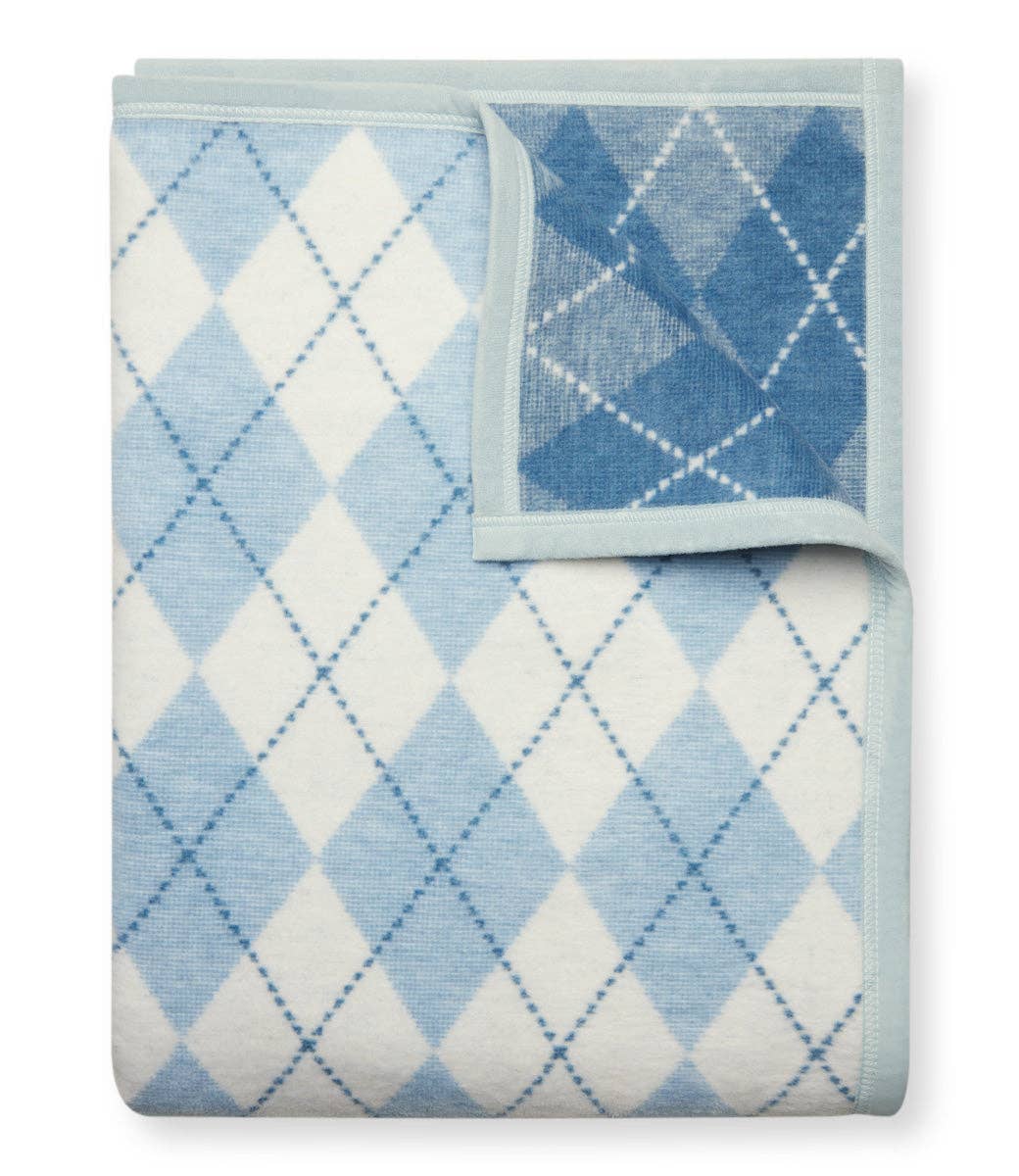 Blue Argyle ChappyWrap Blanket - The Preppy Bunny