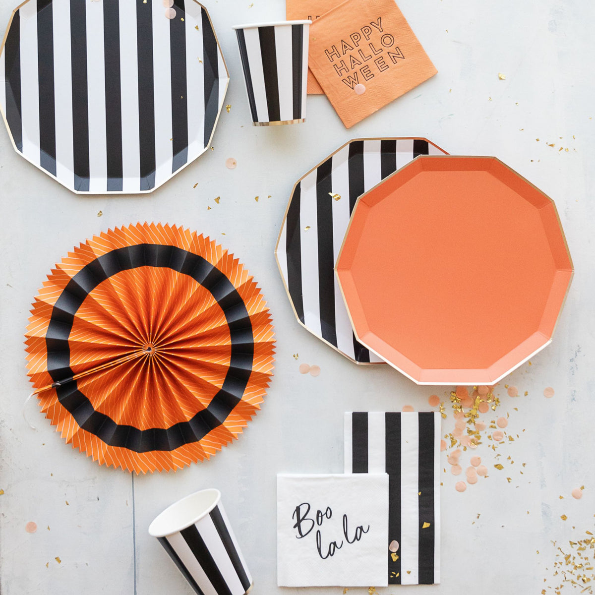 Orange Premium Paper Dinner Plates - The Preppy Bunny