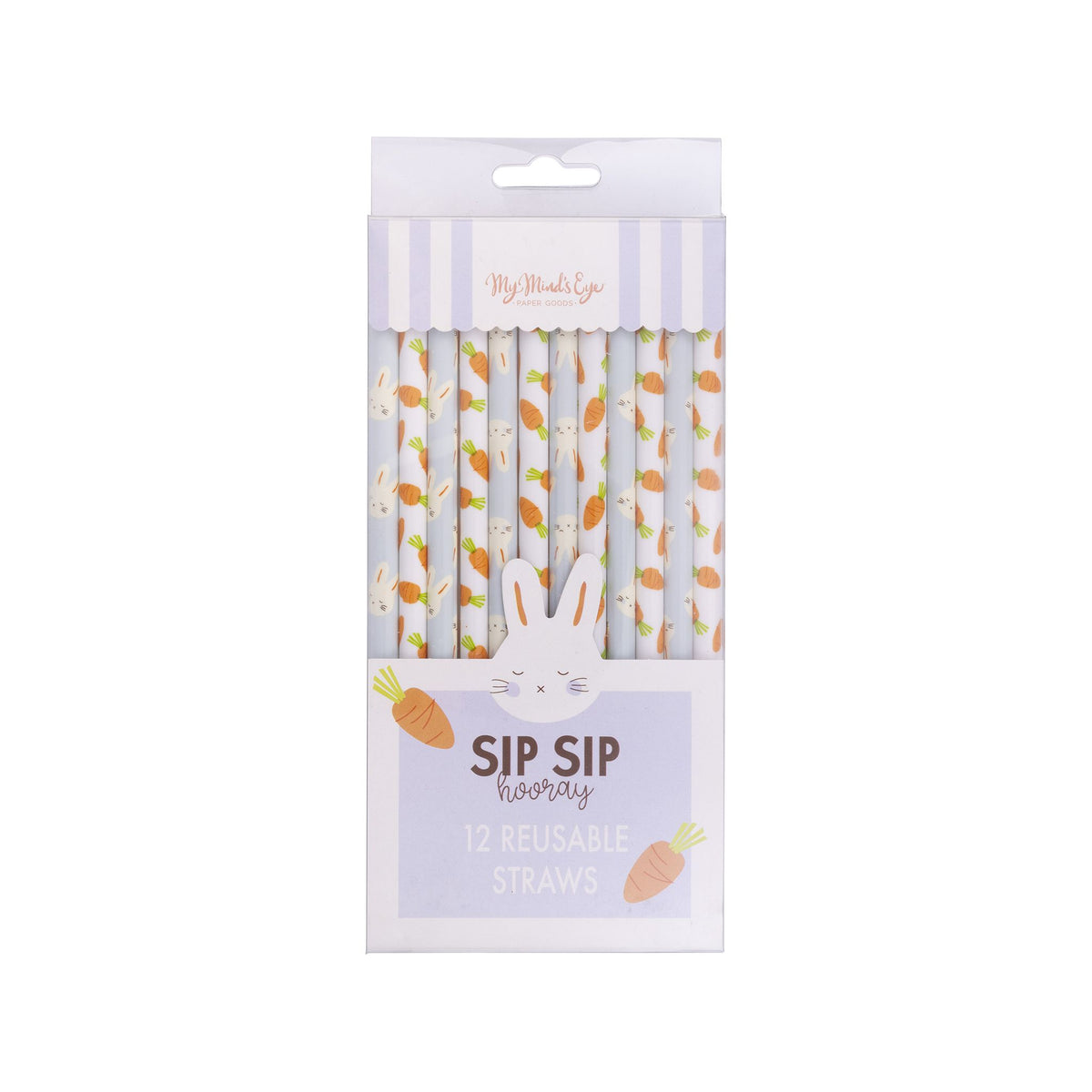 Bunny/Carrot Reusable Straws - The Preppy Bunny