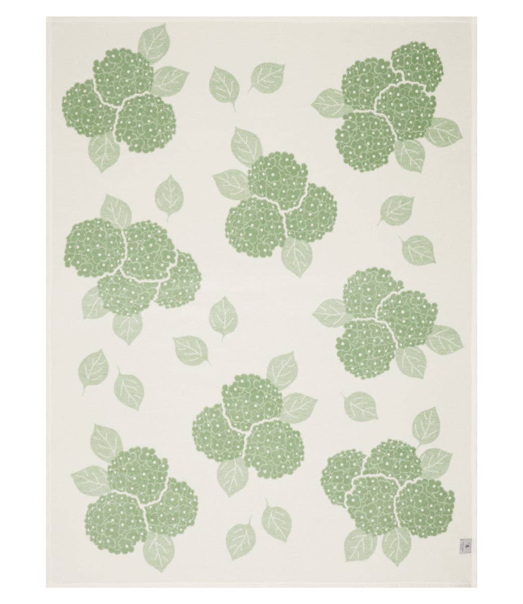 Hydrangeas Sage Blanket by ChappyWrap - The Preppy Bunny