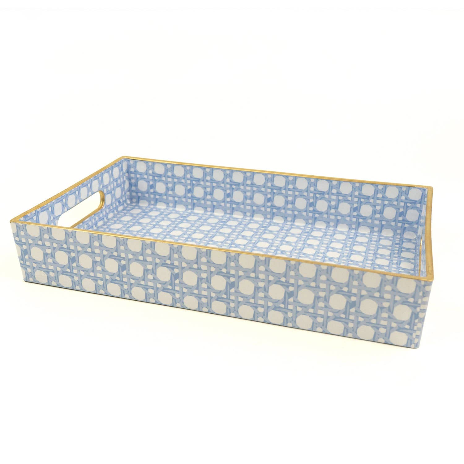 Blue Cane Vanity Tray - The Preppy Bunny
