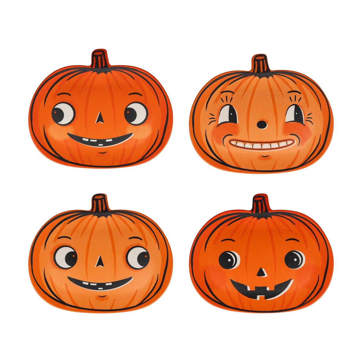 Vintage Pumpkin Bamboo Plates - The Preppy Bunny