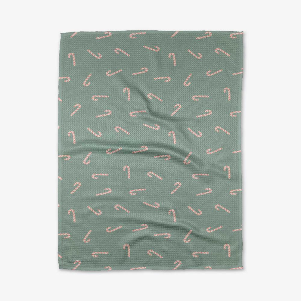 Candy Canes Geometry Tea Towel