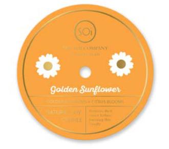 Golden Sunflower Icon 12oz Candle - The Preppy Bunny