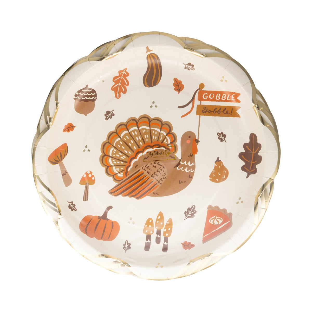Thanksgiving Icons Paper Plates - The Preppy Bunny