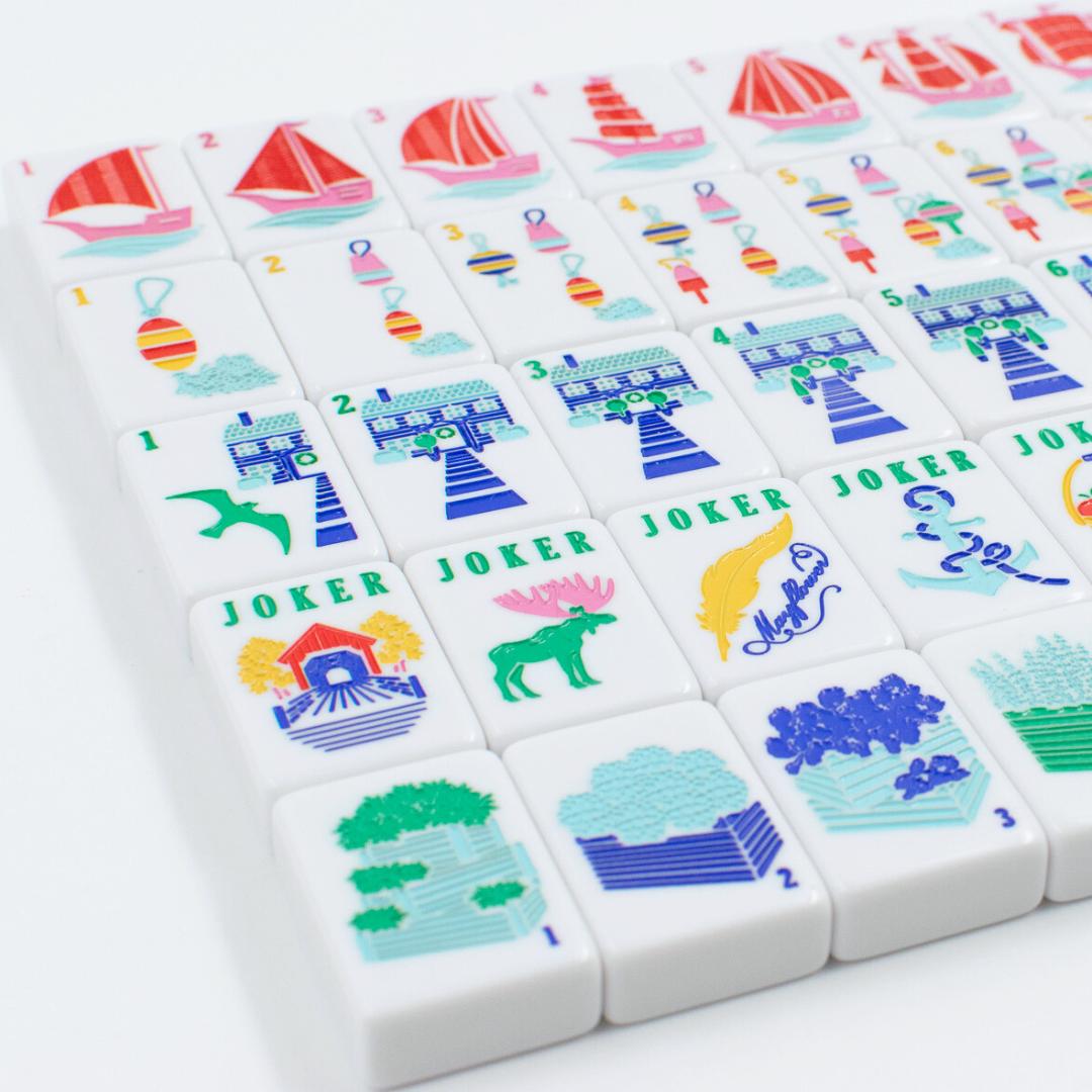 THE NEW ENGLAND SERIES | Mahjong Tiles with Nautical Flair - The Preppy Bunny
