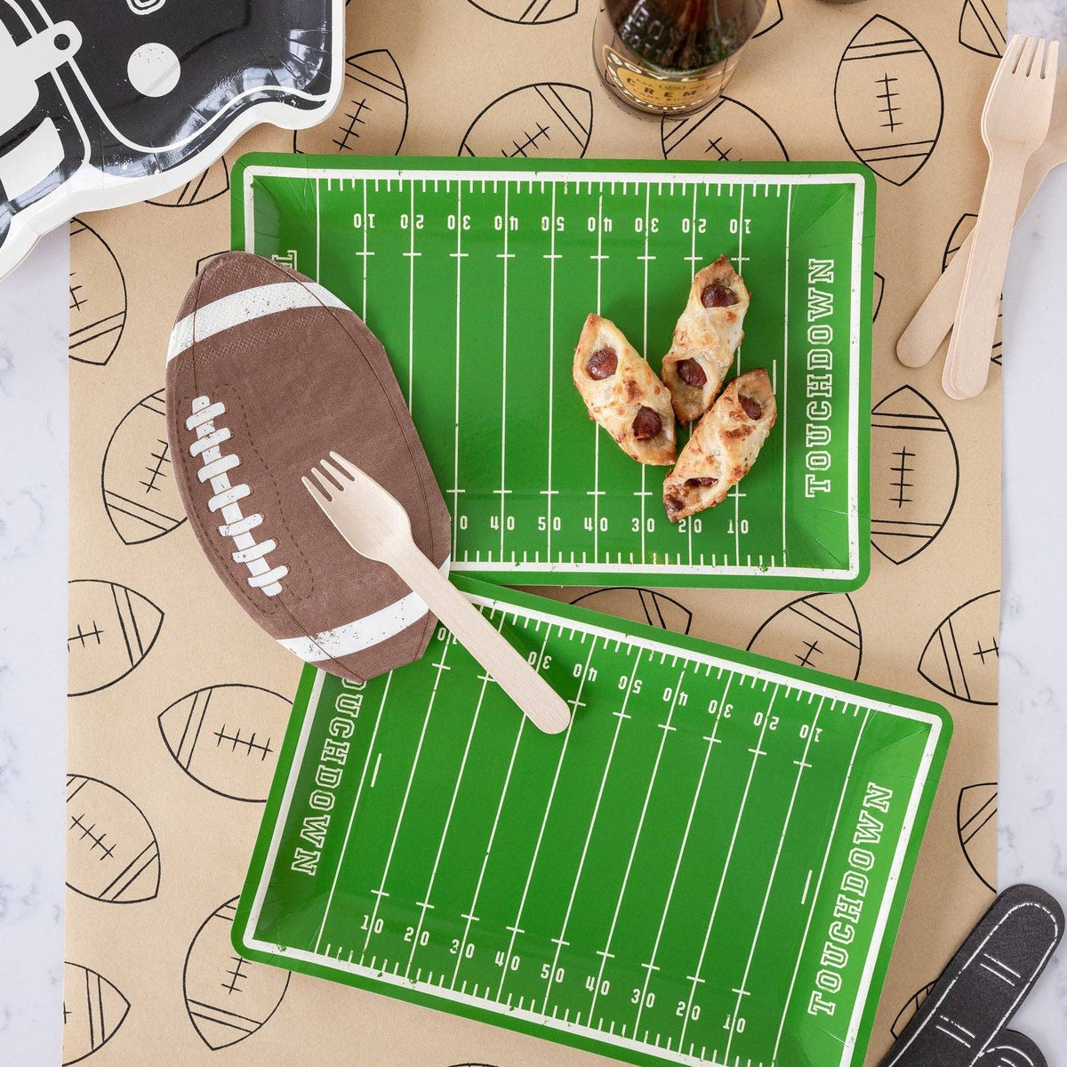 Football Kraft Paper Table Runner - The Preppy Bunny