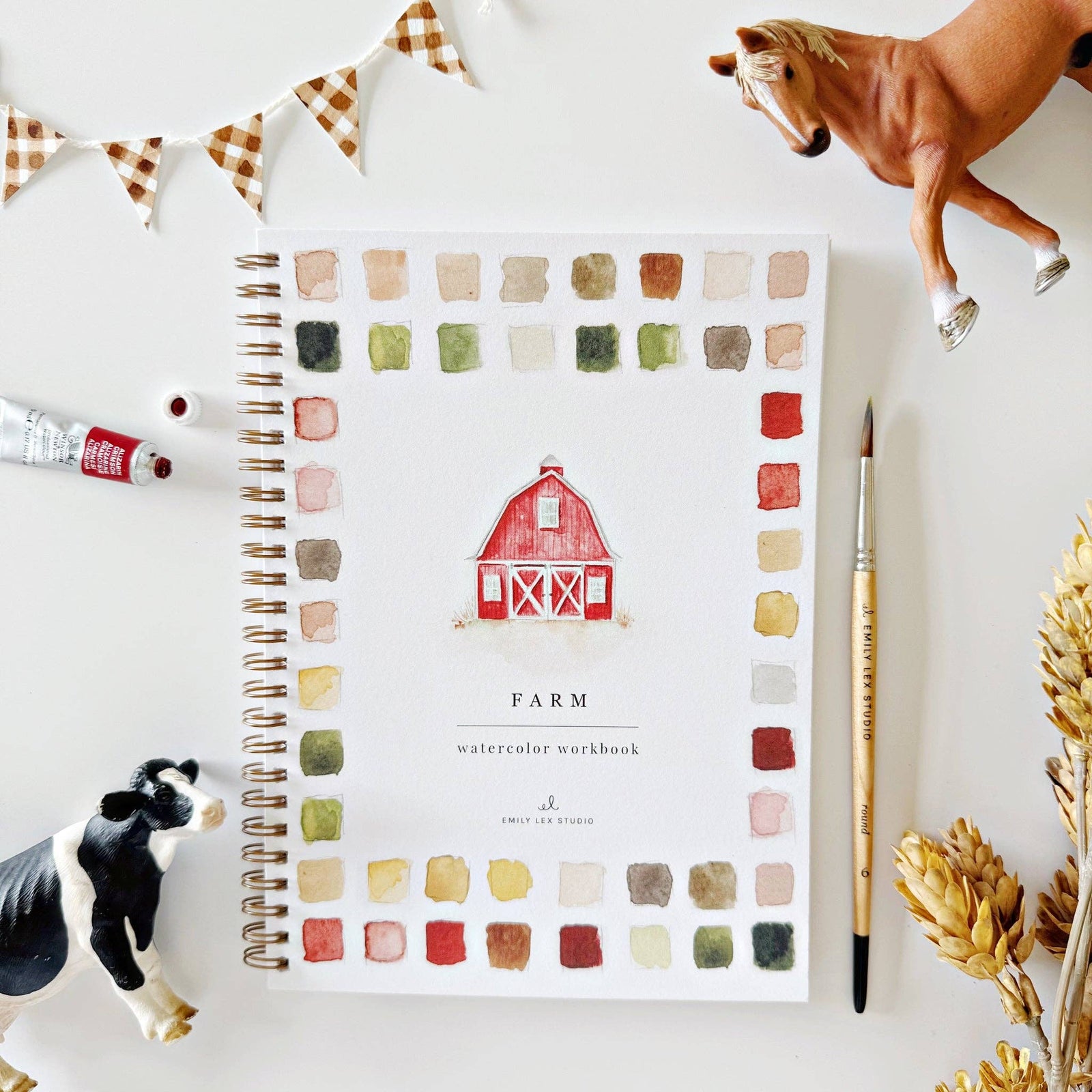Farm Watercolor Workbook - The Preppy Bunny
