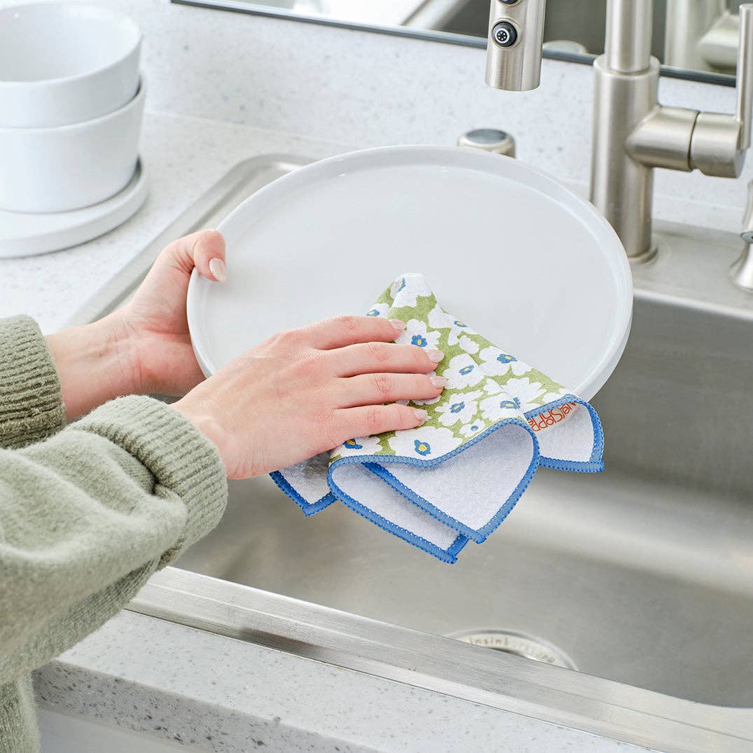 Floral Finch & Friends Towels, High Performance Waffle Weave - The Preppy Bunny