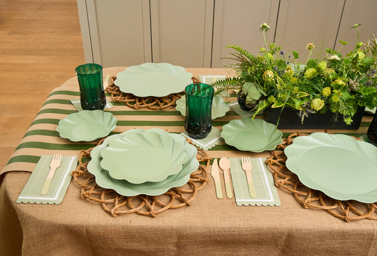 Bamboo Salad Plates in Sage - 8 plates - The Preppy Bunny