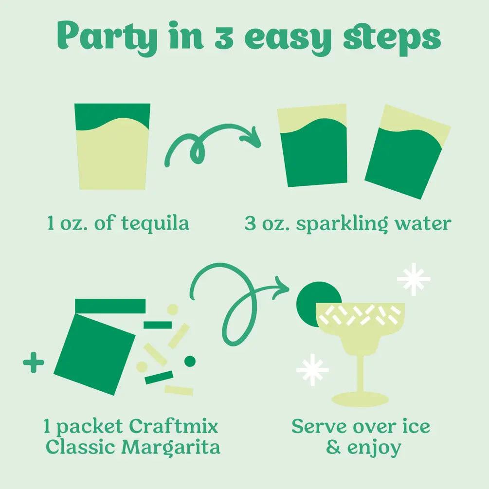 Classic Margarita Cocktail / Mocktail Mixer - single serving