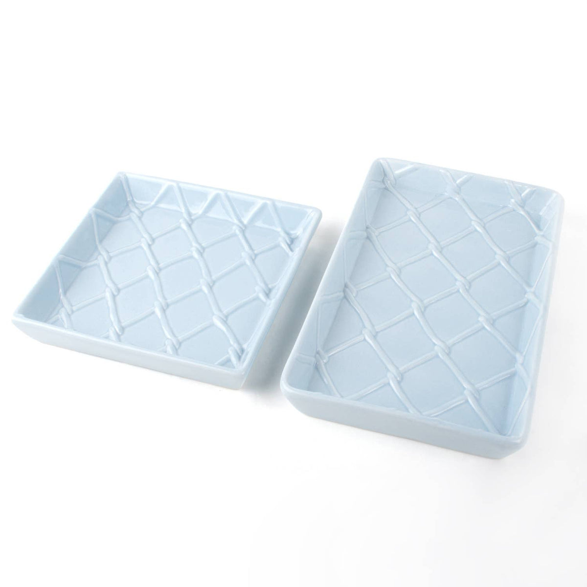 Light Blue Textured Guest Towel Tray - The Preppy Bunny