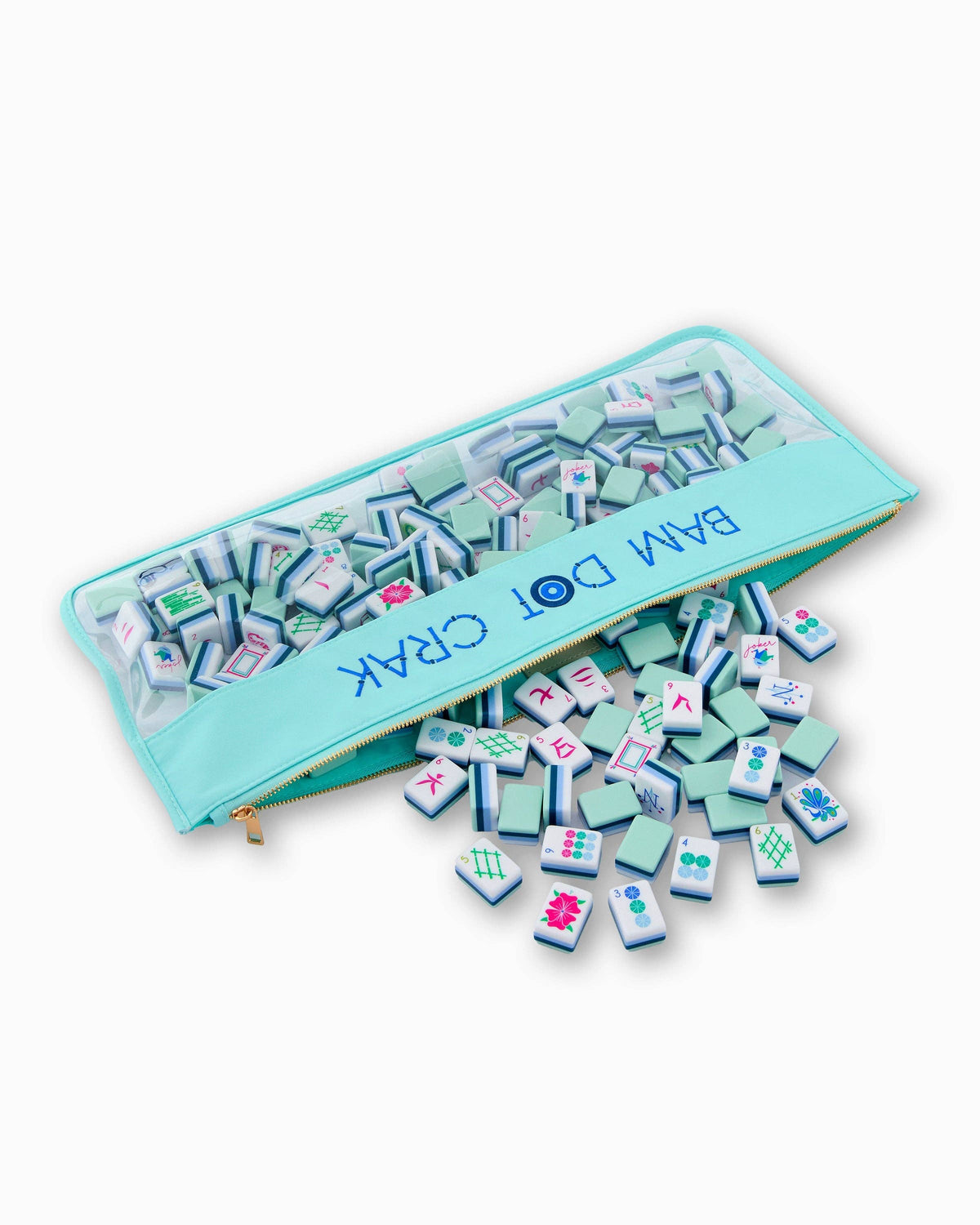 Mint Bam Dot Crak Mahjong Bag - The Preppy Bunny