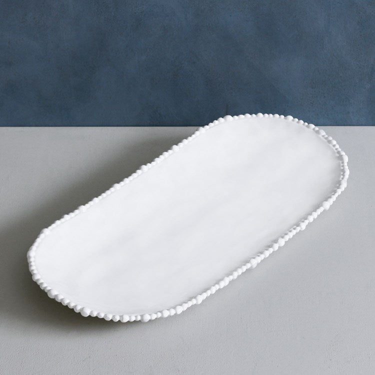 VIDA Alegria Large Oval Platter in White - The Preppy Bunny