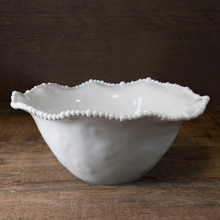 VIDA Alegria Large Bowl in White - The Preppy Bunny