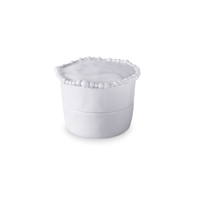 VIDA Alegria Stackable Salt-Pepper Cellar with Lid in White