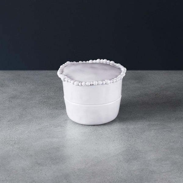VIDA Alegria Stackable Salt-Pepper Cellar with Lid in White | The ...