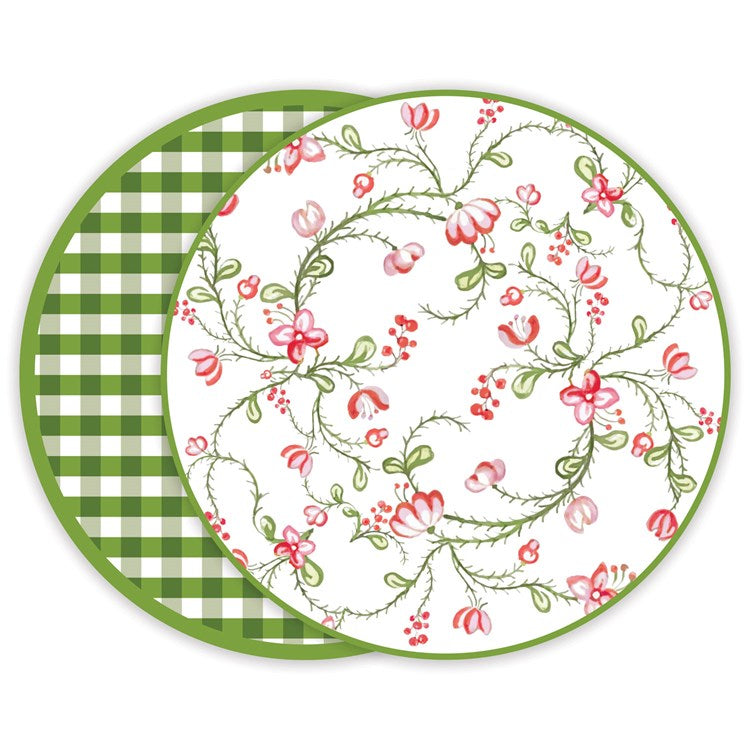 Norelle Reversible 15.5&quot; Round Placemats Set of 4