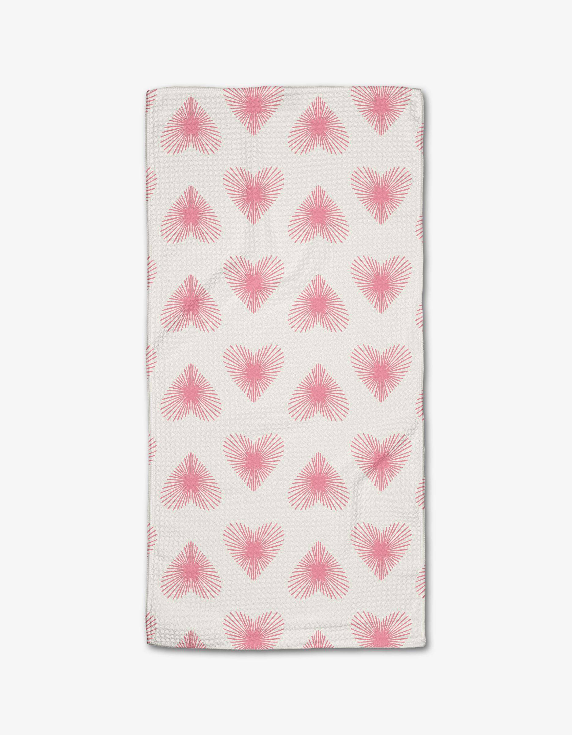 Life Line Hearts Geometry Bar Towel - The Preppy Bunny