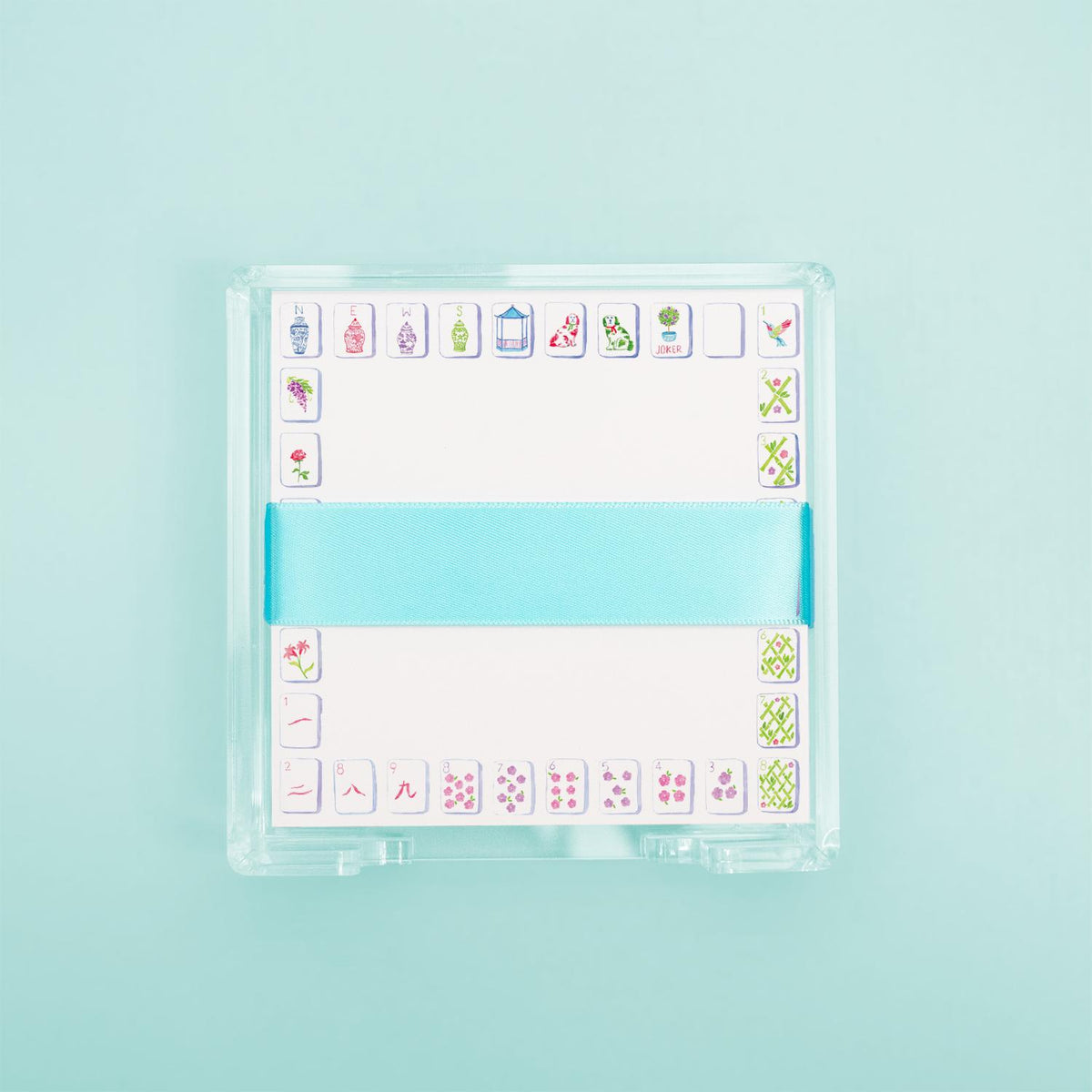 Mahjong Notepad and Holder Desk Set