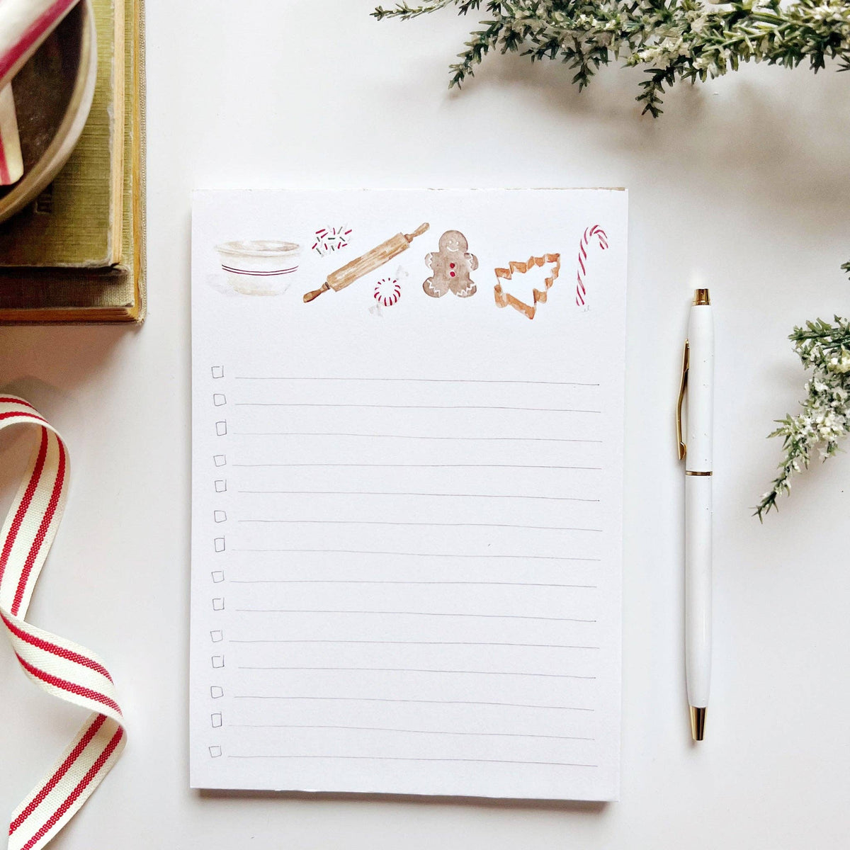 Christmas Checklist Notepad - The Preppy Bunny