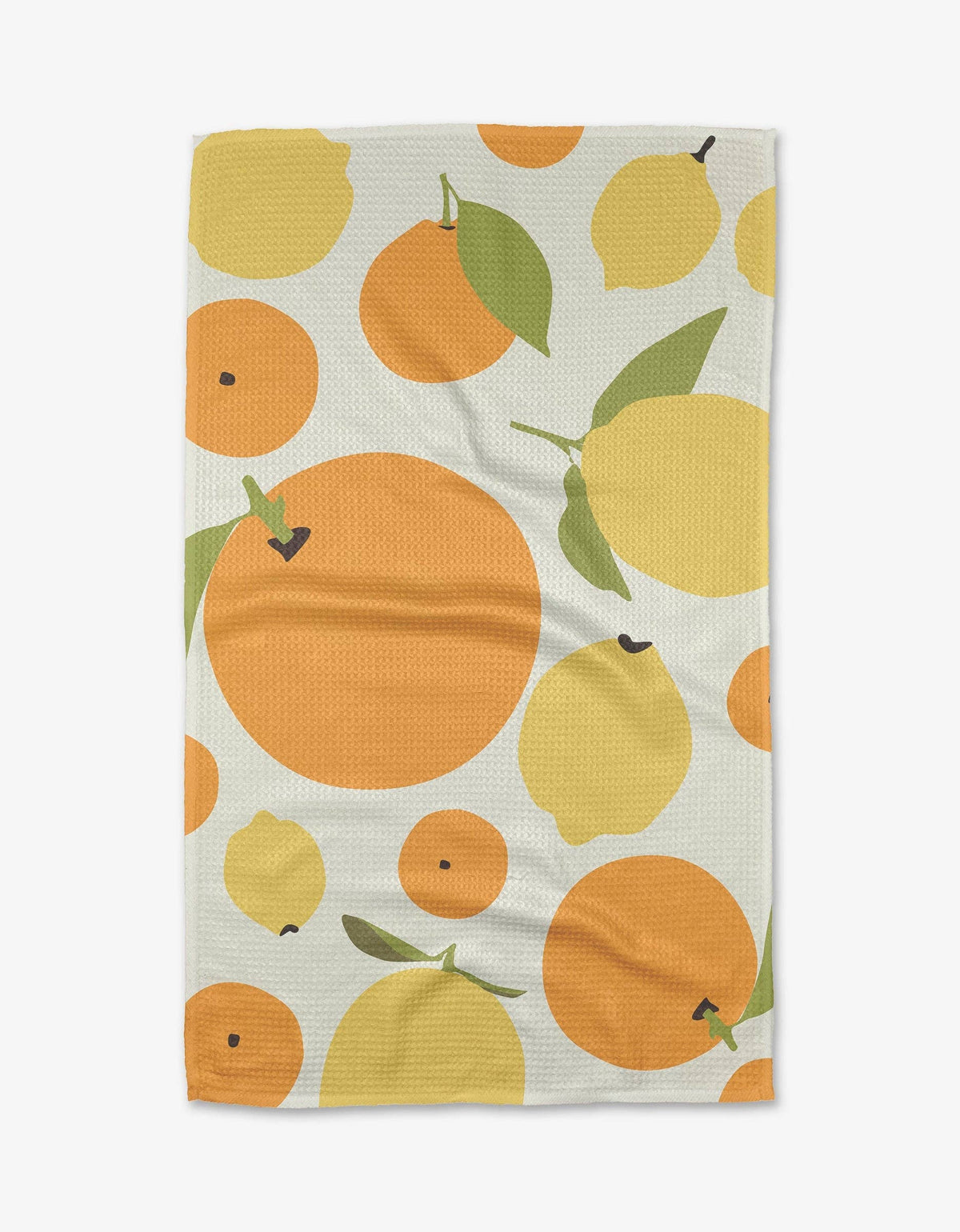 Sunny Lemons And Oranges Tea Towel by Geometry - The Preppy Bunny
